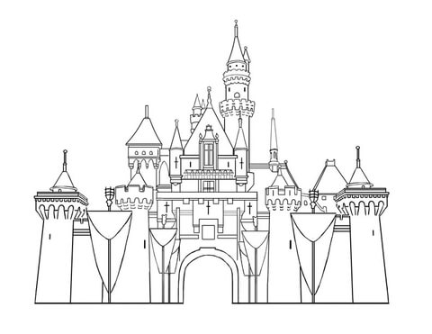 Disney Castle Coloring Page